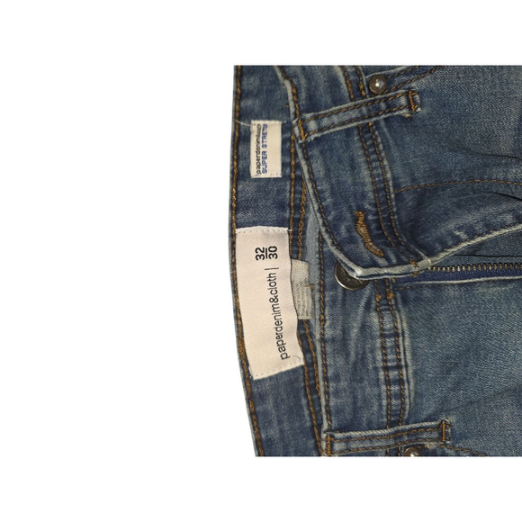 Men's paperdenim&cloth Blue Slim Straight Jeans Waist 32 #236 - Picture 3 of 6